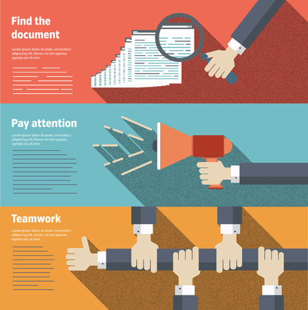 Set of flat design concepts for business- stock vectorのイラスト素材