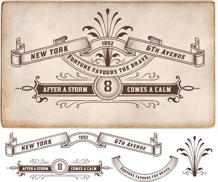 Retro label. Design elements. Vectorのイラスト素材