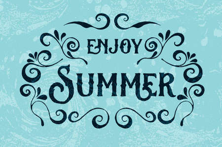 Summer holidays typography for poster. Vector background.のイラスト素材