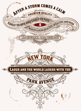 Vintage designs. All elements by layers.のイラスト素材