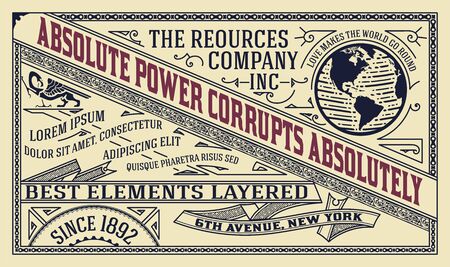 old advertising designのイラスト素材