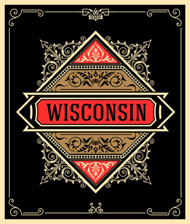 Baroque Card. Vector layeredのイラスト素材