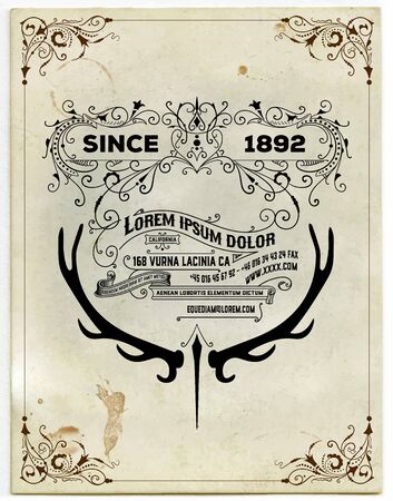 Old card. Vectorのイラスト素材