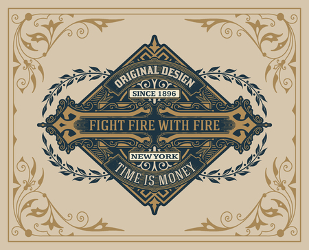 Vintage label premium - vectorのイラスト素材