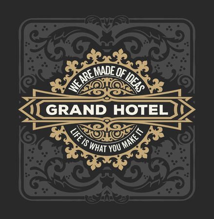 Vinatge logo template. Vector layeredのイラスト素材