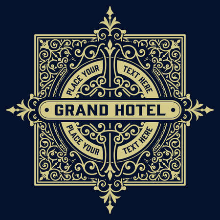 Set of 2 labels with vintage styleのイラスト素材