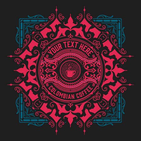 Vector, Coffee Shop label for cafe businessのイラスト素材