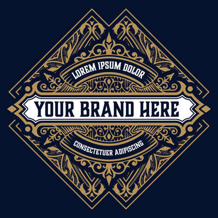 Western card with vintage styleのイラスト素材