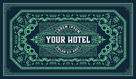 Western card with vintage styleのイラスト素材