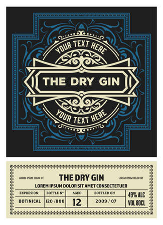 Vintage label for liquor designのイラスト素材