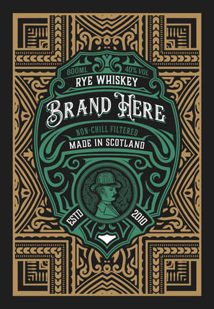 Western card with vintage styleのイラスト素材