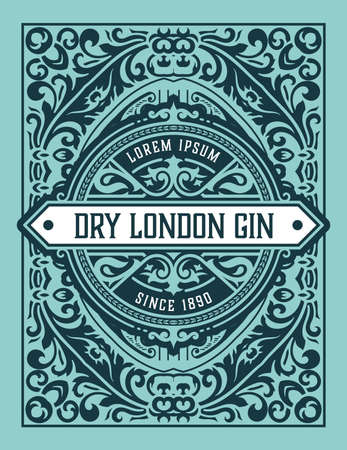 Whiskey label with old framesのイラスト素材