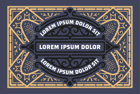 Western card with vintage styleのイラスト素材