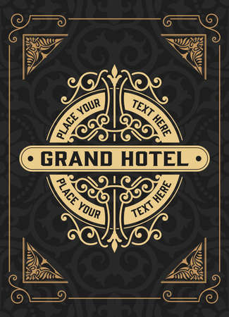 Whiskey label with old framesのイラスト素材