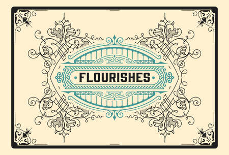 Set of 2 vintage labels for packingのイラスト素材