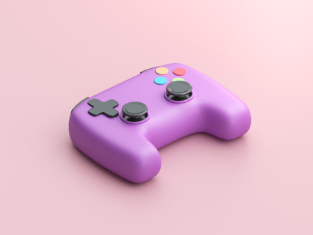 Soft Pop 3D Gamepad. 3d rendering