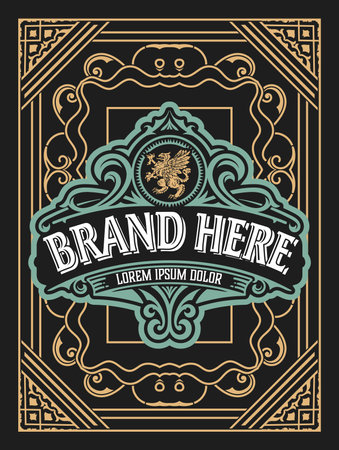 Western card with vintage styleのイラスト素材