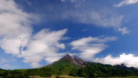 mountain and blue skyの写真素材