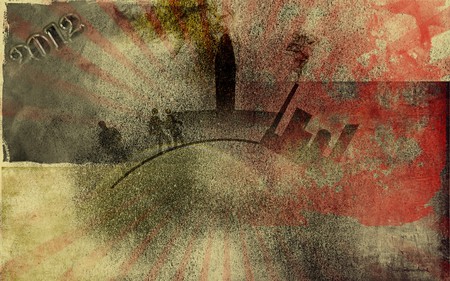 Grunge background with space for text or imageの写真素材