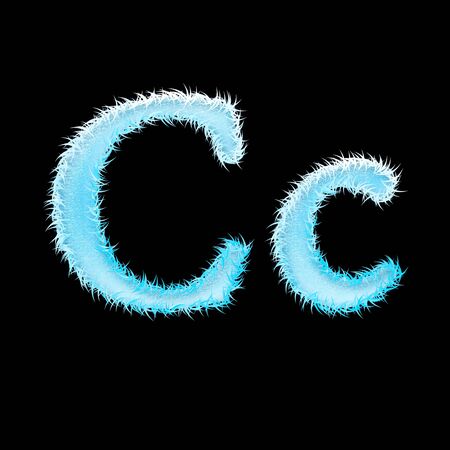 icy font art for your christmas design or textの写真素材