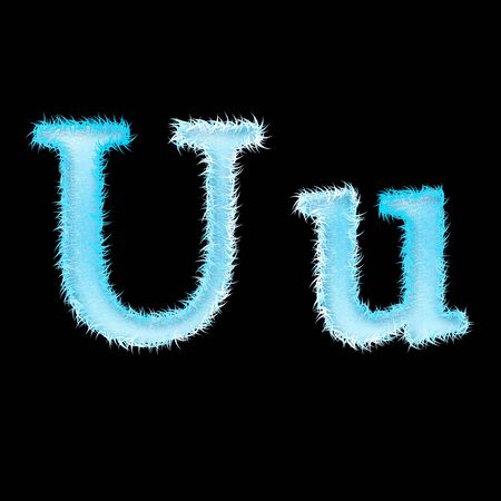 icy font art for your christmas design or textの写真素材