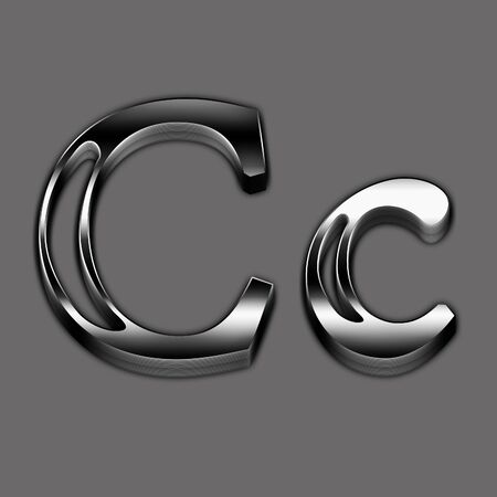 Metal alphabet symbol for web or writingの写真素材