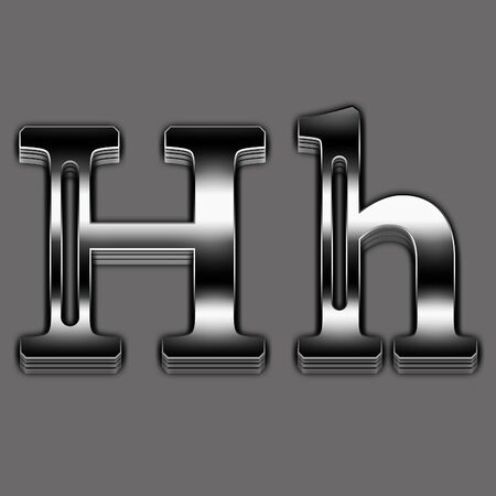 Metal alphabet symbol for web or writingの写真素材