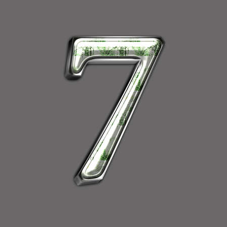 Metal number for web or writingの写真素材