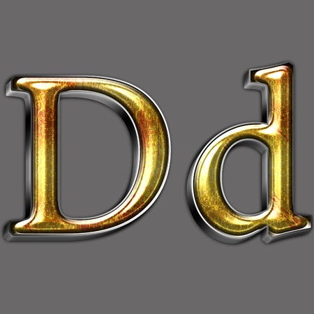 Metal alphabet symbol for web or writingの写真素材