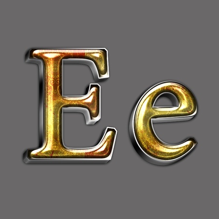 Metal alphabet symbol for web or writingの写真素材