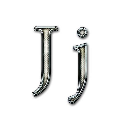 Chrome alphabet with snakeskin for web or letterの写真素材