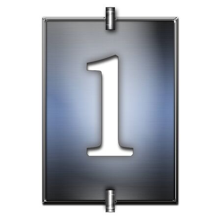 whirling vertical plate with a number for web or letterの写真素材
