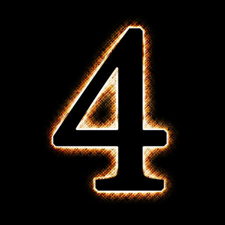 Grunge number for web or letter