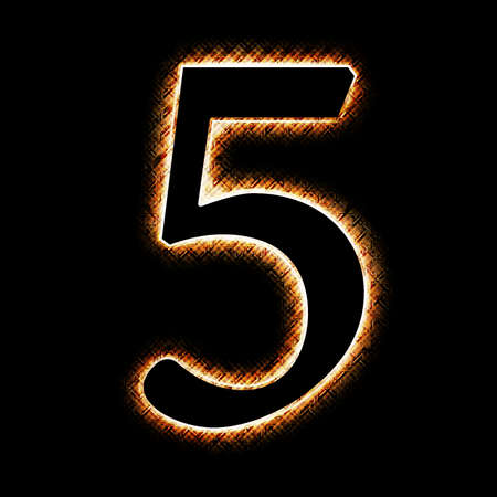 Grunge number for web or letterの写真素材