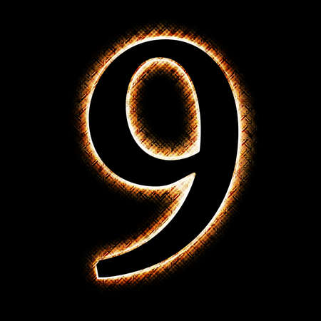 Grunge number for web or letterの写真素材