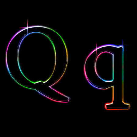 Neon alphabet for web or letterの写真素材