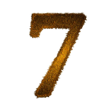 number is made of fabric for web or letterの写真素材