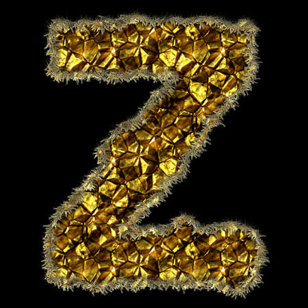 The letter made of stones and gold for web or letterの写真素材