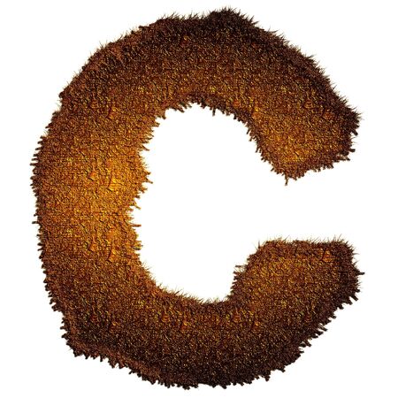 Symbol made of rough cloth for web or letterの写真素材