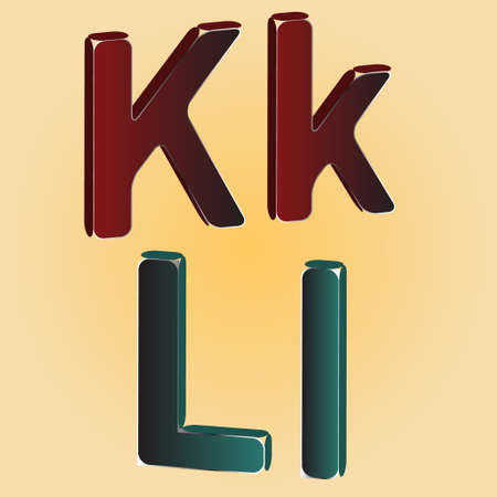 funny 3D font design alphabet in vectorのイラスト素材