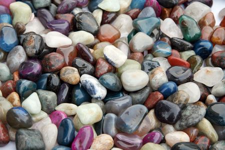 natural background - shiny multi coloured semi precious and ornamental gem stonesの写真素材