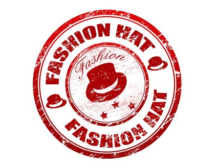 Fashion hat stampのイラスト素材