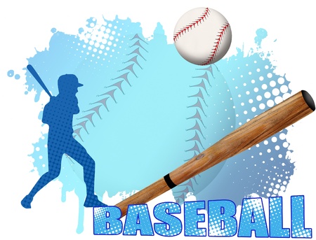 Baseball poster background, vector illustrationのイラスト素材