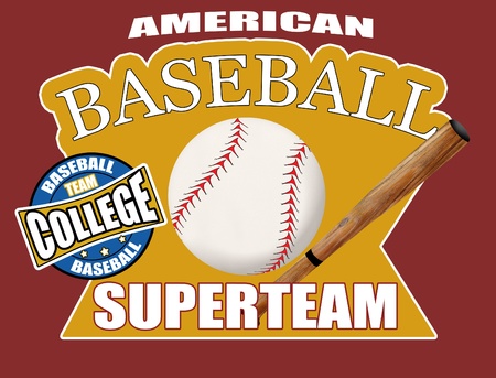 Baseball poster background, vector illustrationのイラスト素材