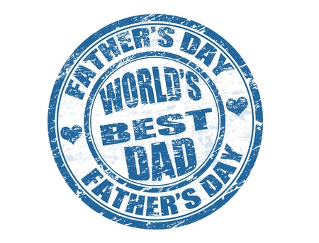 Father's day grunge rubber stamp with text world's best dad inside,vector illustrationのイラスト素材