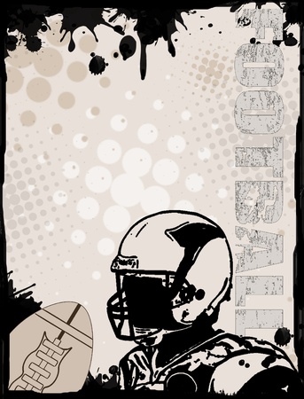 American football grunge poster background, vector illustrationのイラスト素材