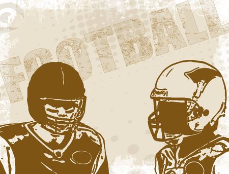Brown american football poster background, vector illustrationのイラスト素材