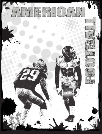 American football grunge poster background, vector illustrationのイラスト素材