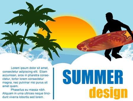 Summer holiday background designのイラスト素材