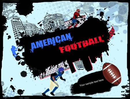 Urban grunge american football background, vector illustrationのイラスト素材
